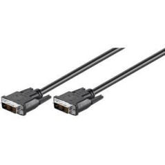 Goobay DVI-D Male to DVI-D Male 2m Cable - High-Quality, Durable Connection in Black | SKU: 4040849508509